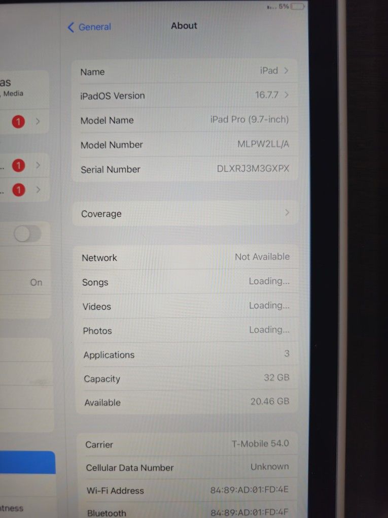 IPad Pro 9.7inch (T-mobile) wifi&cellular