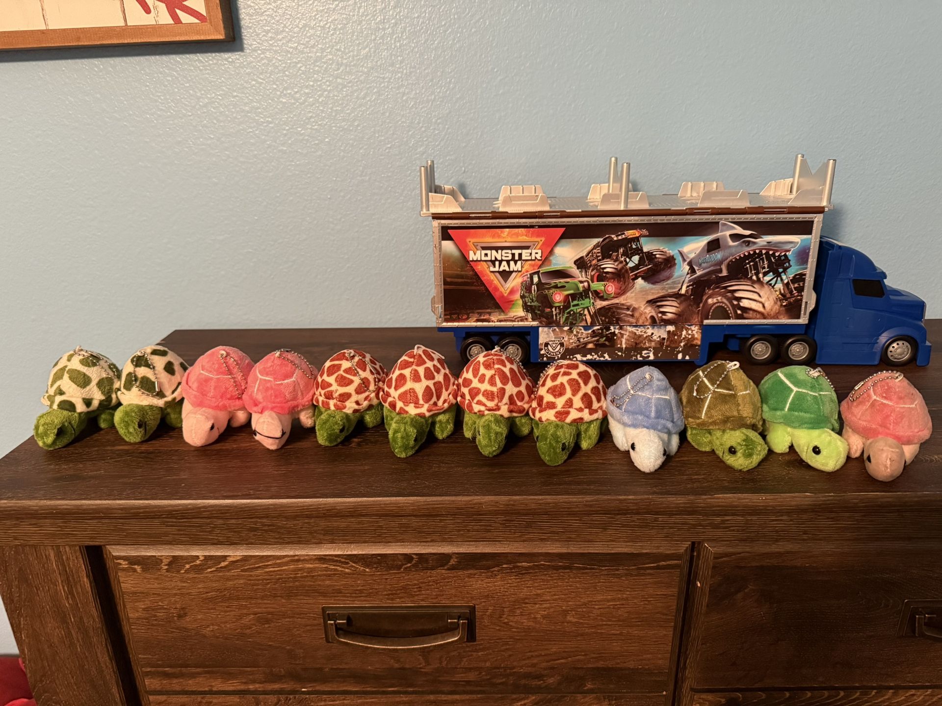 12 Stuffed Turtle Keychains