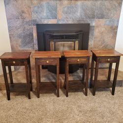 (4) Wood End Tables W/ Drawers