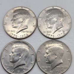 4 KENNEDY COINS 