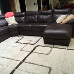 Natuzzi sectional with chair all reclining