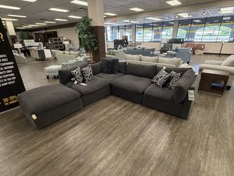 Kuka Elite 5 Piece Modular Sectional - Charcoal | L-Shaped Couch | Corner Couch
