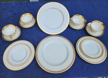 Vintage 16pc Lenox Lowell 24K china