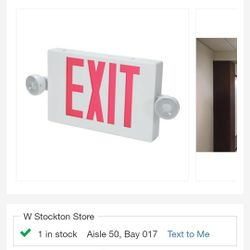Led Exit Sign And Emergency Lights