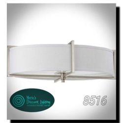 NUVO 60/4469 Six Light Flush Mount, 7, Brushed Nickel