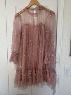 Nasty Gal Sparkly Pink Dress