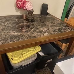 Beautiful Table Seats 4-6 With Chairs