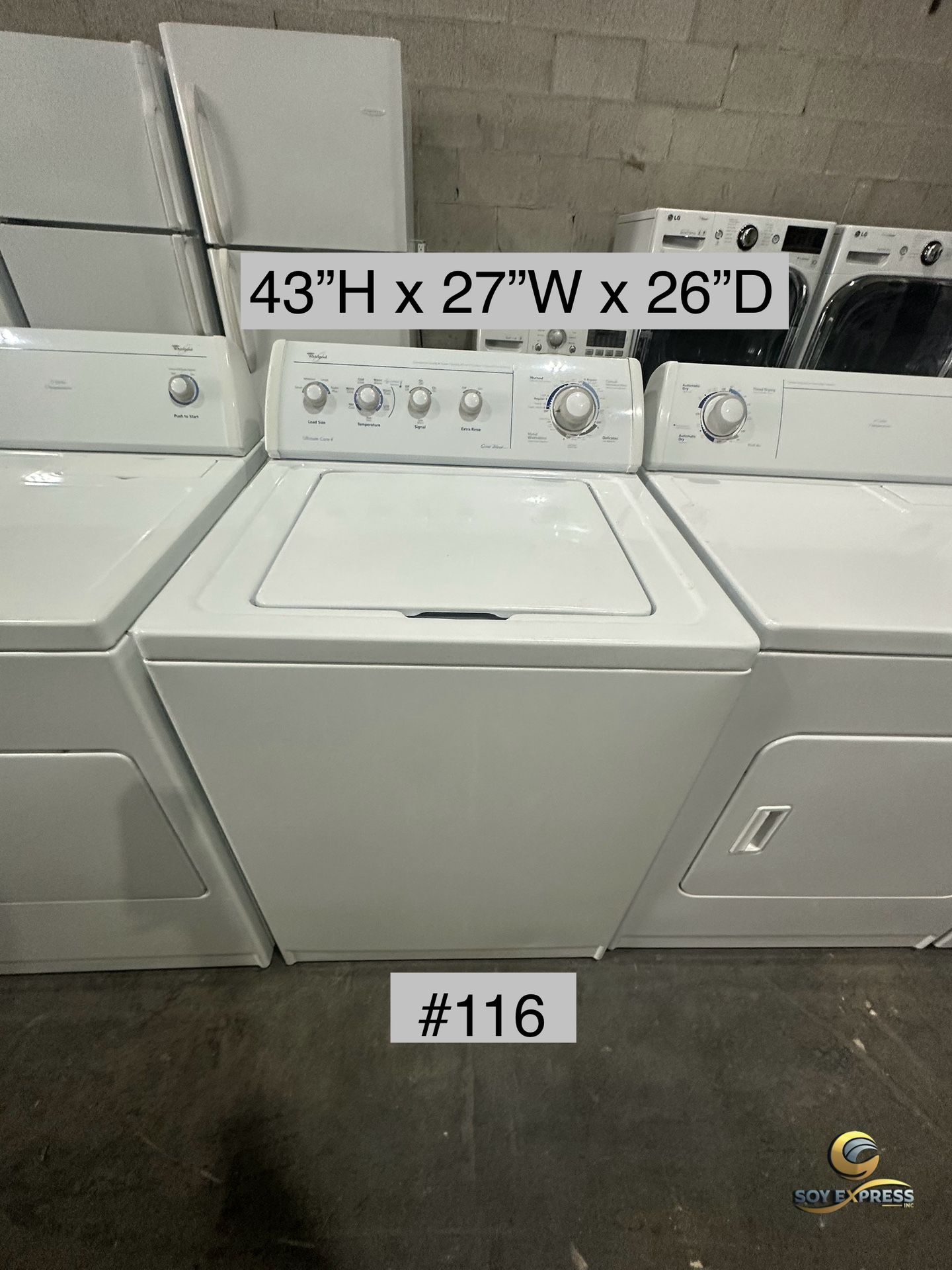 Whirlpool Washer Top Load Electric (#116)