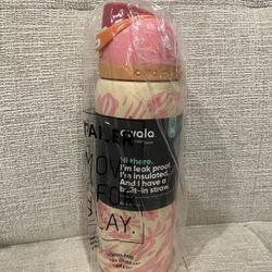 NEW Owala FUNKY FLORAL 32oz FreeSip Water Bottle COLOR DROP Pink In-Hand