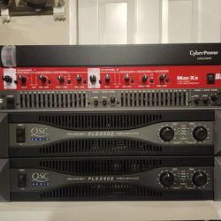 QSC PLX3402, EQ, X-Over, BBE Complete Audio Equipment