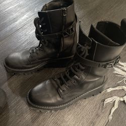Valentino Lace Up Military Boots