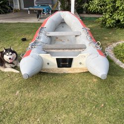 Achilles 10ft With 9.9hp Lehr Propane Powered Longshaft Including 24ft Trailer 