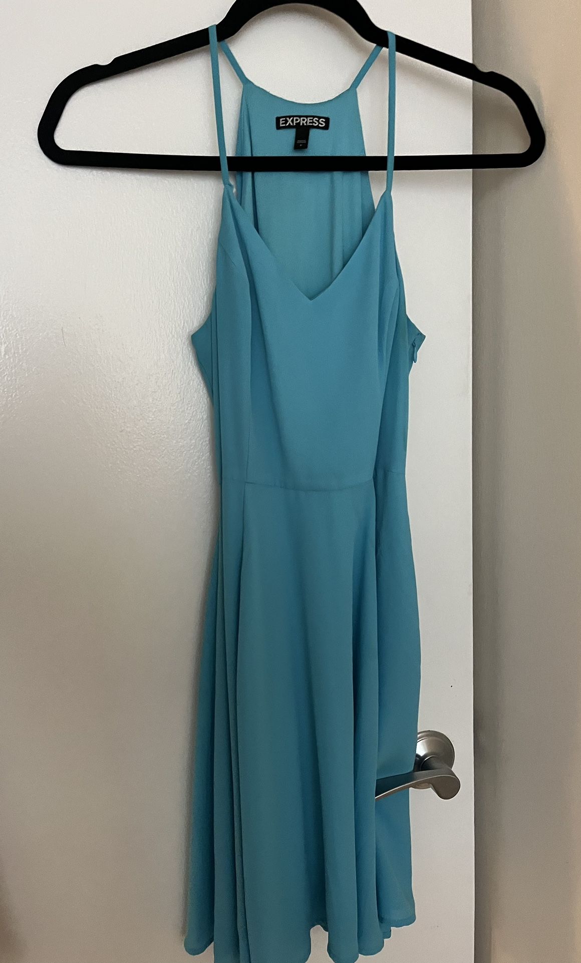 Light Blue Fit & Flare Dress