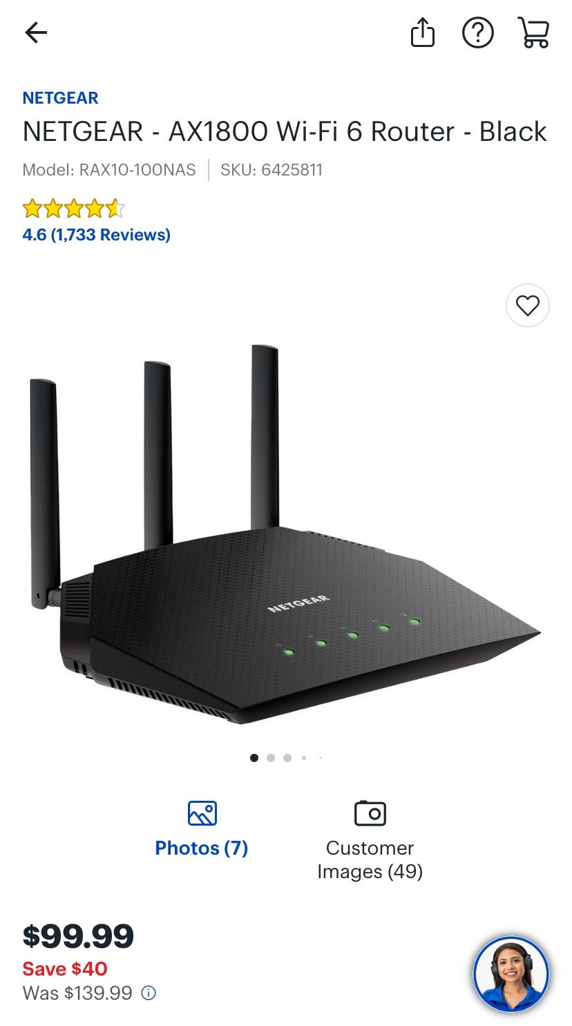 NETGEAR Wifi 6 Router
