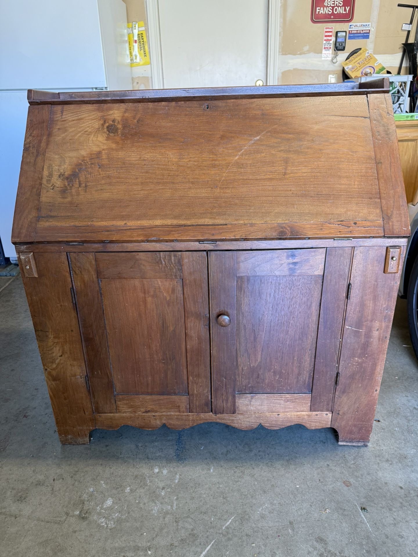1940's drop front secretary desk