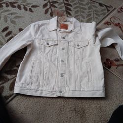 Ladies Levi Jacket.  New.  Medium. Off White