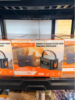 WATTBRICKS 100W Portable Power Station with 30W Solar Panel Included Brand New in Box