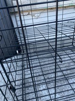Black Wire Dog Crate with Divider
