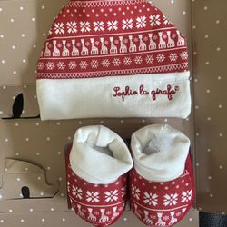 New Sophie La Giraffe Hat And Booties
