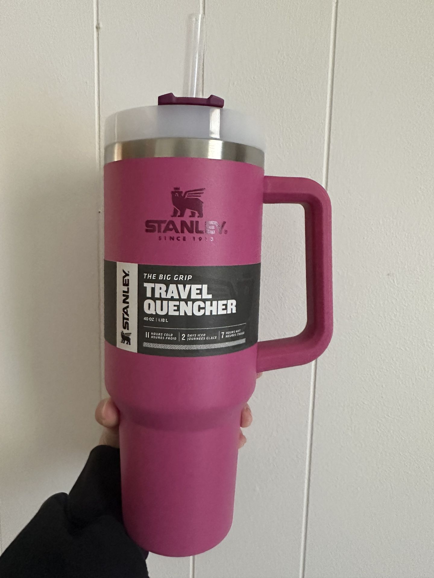 Stanley 40oz The Big Grip Travel Quencher Tumbler - Azalea Pink