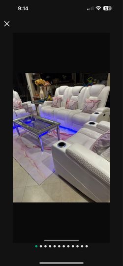 Recliner sofa set led light