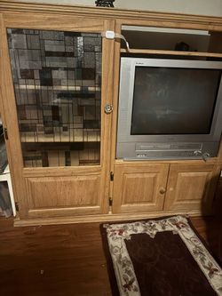 Sturdy Wood Cabinet Great Condition