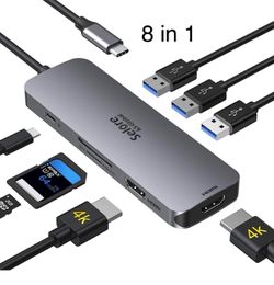 Docking Station Dual DisplayPort, Selore USB c hub with 2 displayport, HDMI, 3*USB 3.0,100W PD,SD & TF Slot, 9 in 1 2 dp Multiport Adapter for MacBook