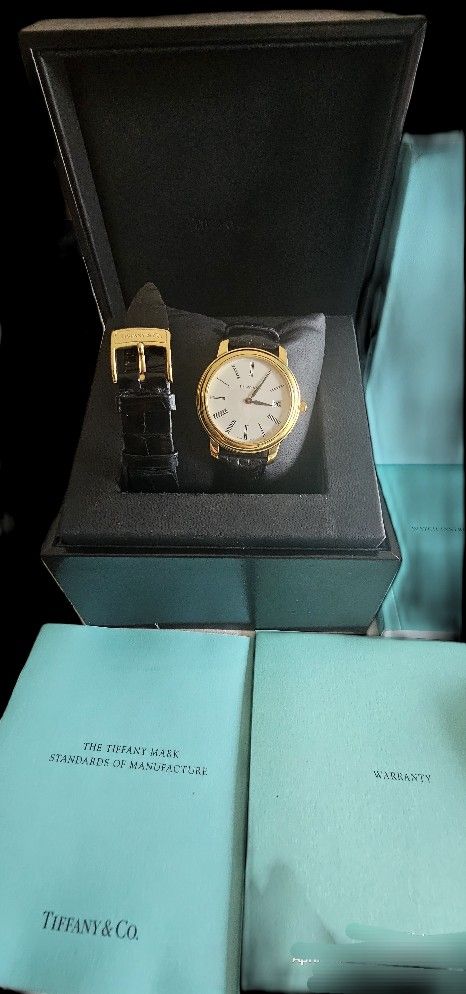 Men's 18k Yellow Gold Tiffany & Co Quartz Timepiece