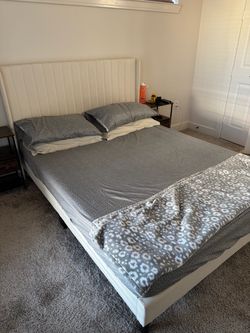 Queen bed + mattress - move out sale