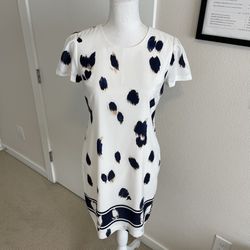 Banana Republic White w/ print Sheath Dress, 2P