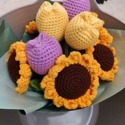 Crochet bouquet,gift for her