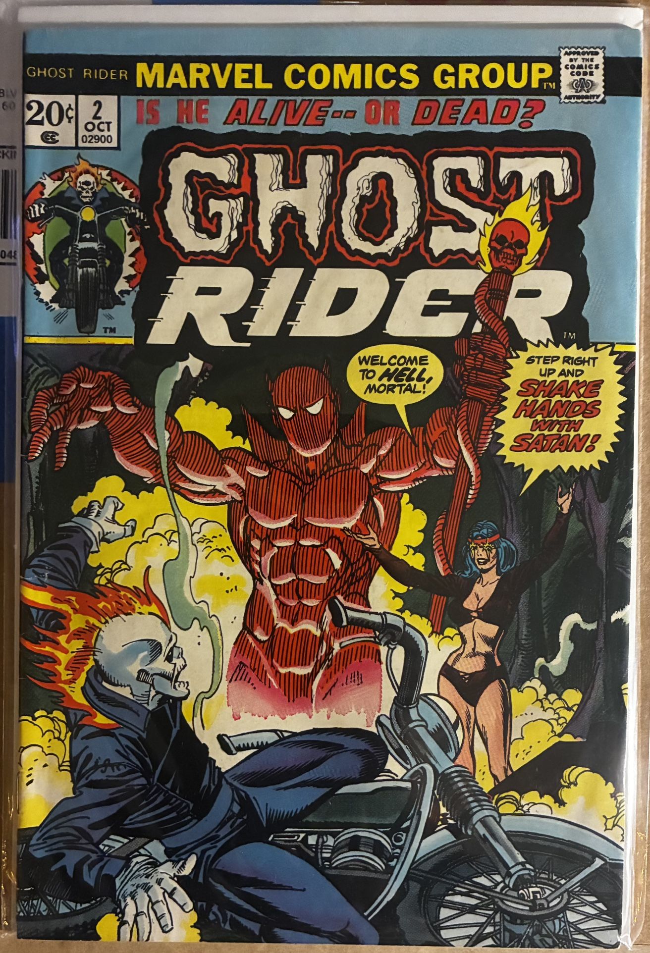 🔥 Ghost Rider #2 (1973) – Vintage Marvel Comic – VF Condition🔑