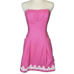 Lilly Pulitzer Women’s Pink Strapless Dress Size 2