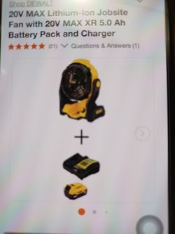 DEWALT 20V MAX Jobsite Fan with Battery and Charger