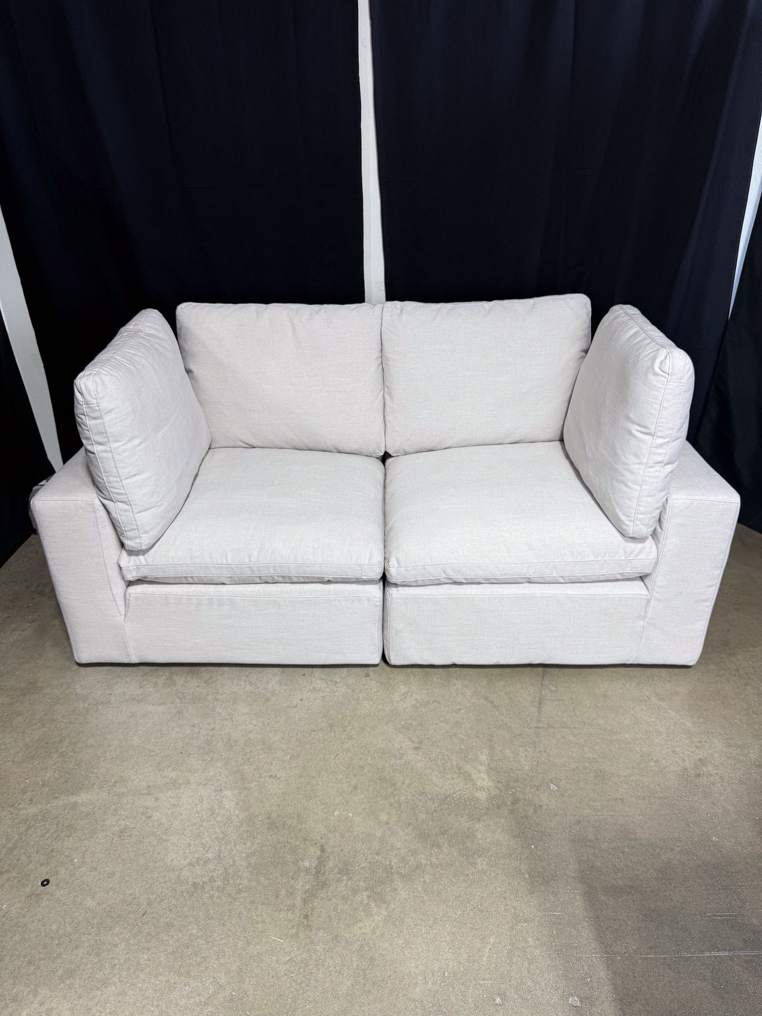 Sundays Movie Night 2-Piece Modular Sofa Loveseat (Standard, Clay Color)