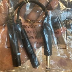 1/4" TS to Dual 1/4" TSF Y Cable (Pack of 2)