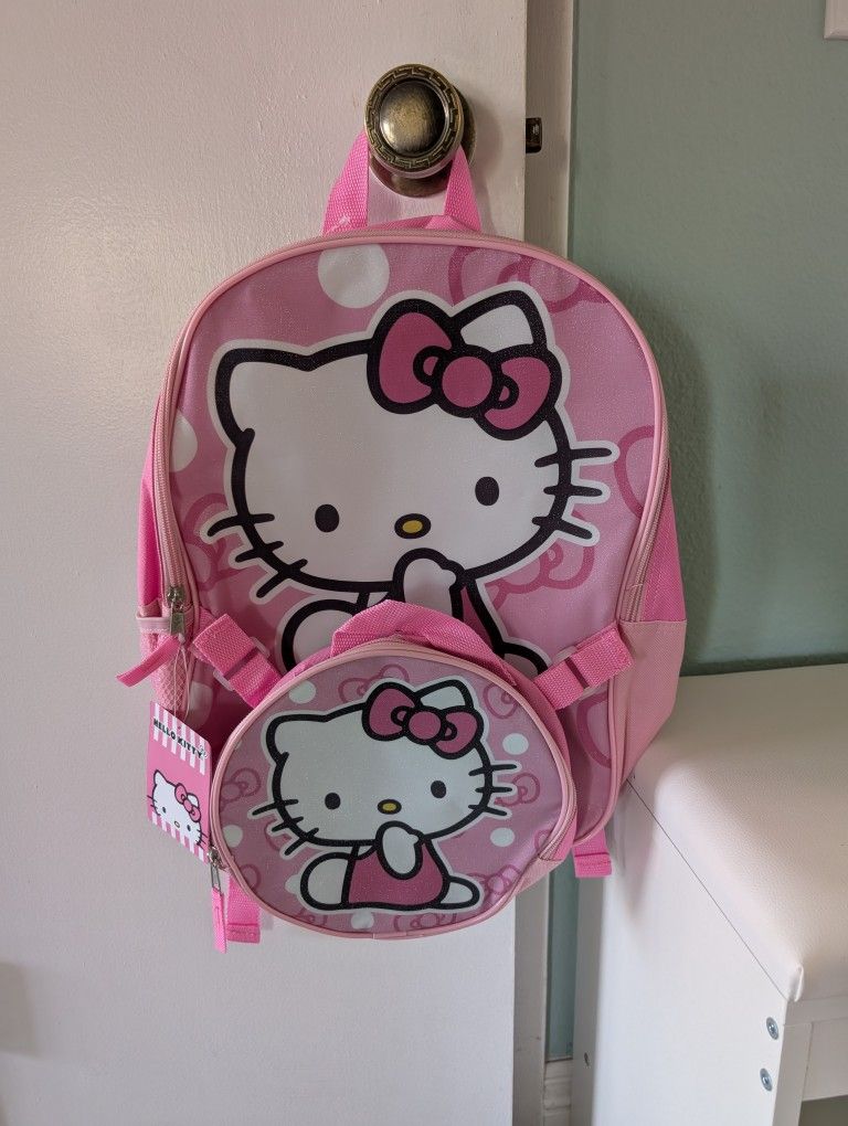 Hello Kitty Backpack W/ Lunch Bag