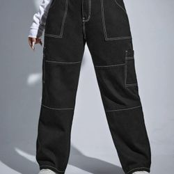 NEW Plus Top-stitching Wide Leg Jeans-size 20 