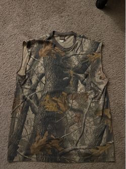 Sleeveless camo shirt