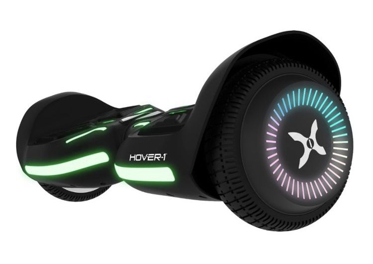 Hover-1 - Superfly Electric Self-Balancing Scooter w/6 mi Max Range & 7 mph Max Speed- Premium Bluetooth Speaker - Black