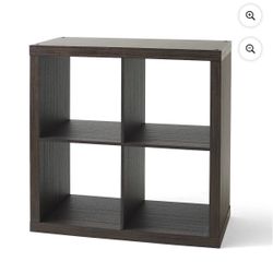 Better Homes & Gardens 4 Cube Storage Organizer, Tobacco Oak