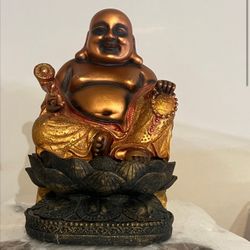Golden laughing Buddha Statue 
