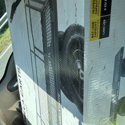 1,200 lb. Heavy-Duty Steel Utility Garden Cart, 6 cu. ft. Capacity, 13 in. Pneumatic Wheels, 2-in-1 Pull or Tow Handle N