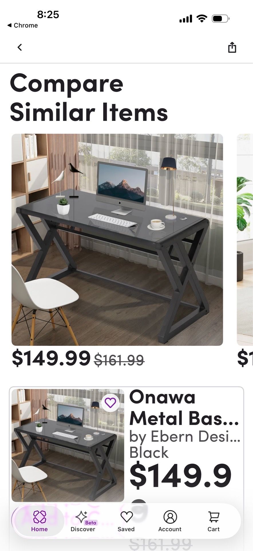 Cross leg study table