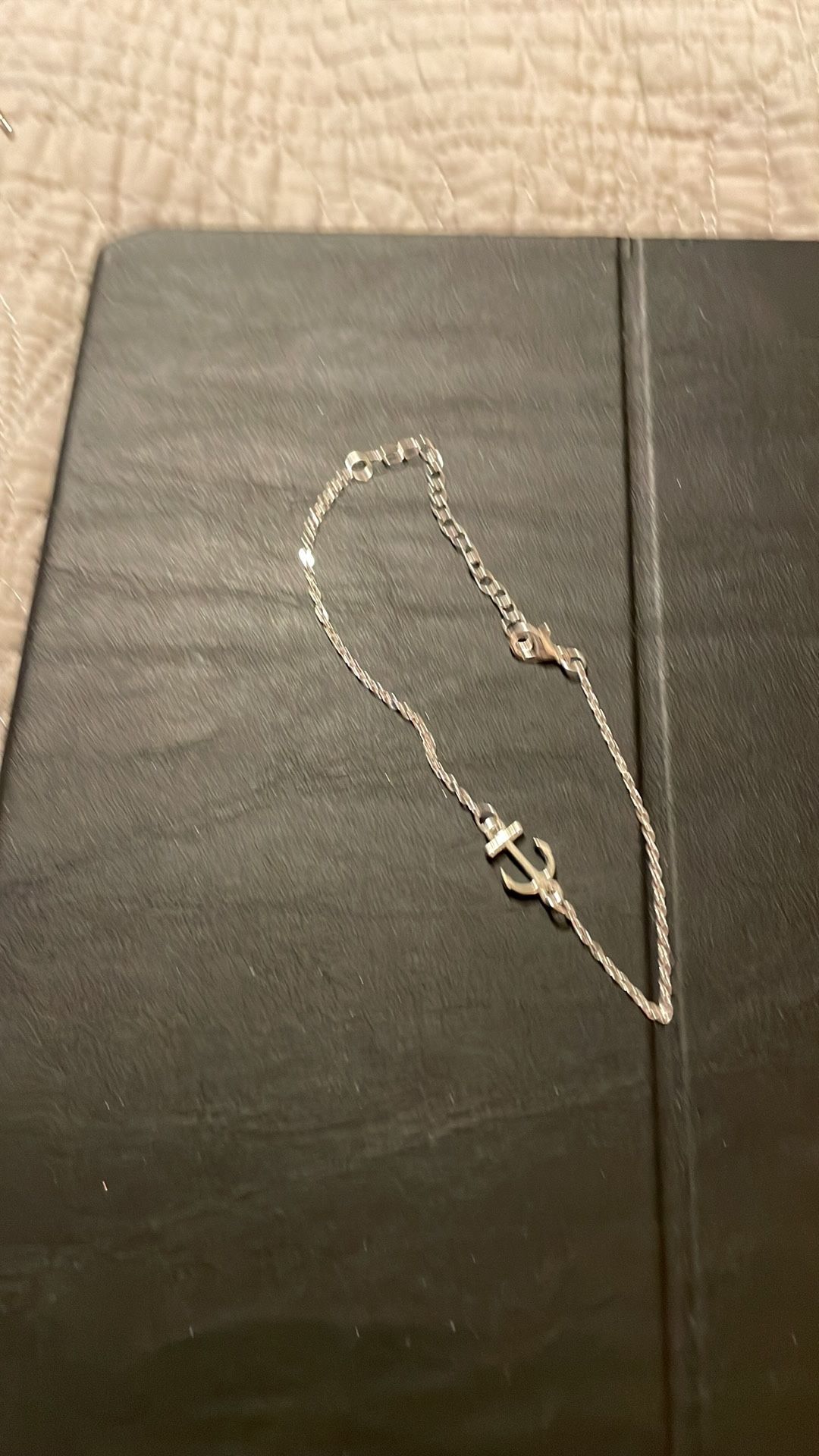 Silver Anchor Anklet