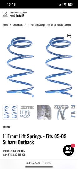 Rallitek 1” Front Lift Springs
