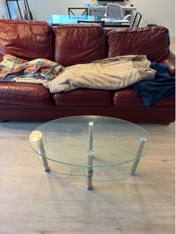 Small Glass Oval Coffee Table