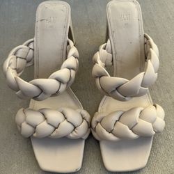 H&M Braided Nude Heels 