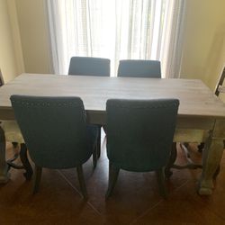 Solid Wood Dining Table And 4 Chairs  Thumbnail