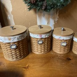 Longaberger Basket Canister Set